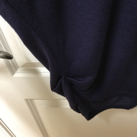 Navy open shoulder blouse - Picture 4 of 5